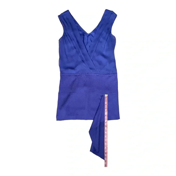 TRACY REESE Anthropologie Blue Sleeveless Silk Chiffon Shift Dress sz S - Picture 7 of 10
